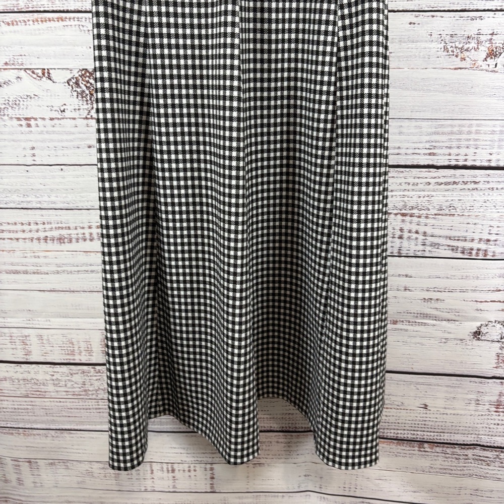 Calvin Klein Black Gingham Check Sleeveless Fit & Flare Dress - Picture 8 of 15